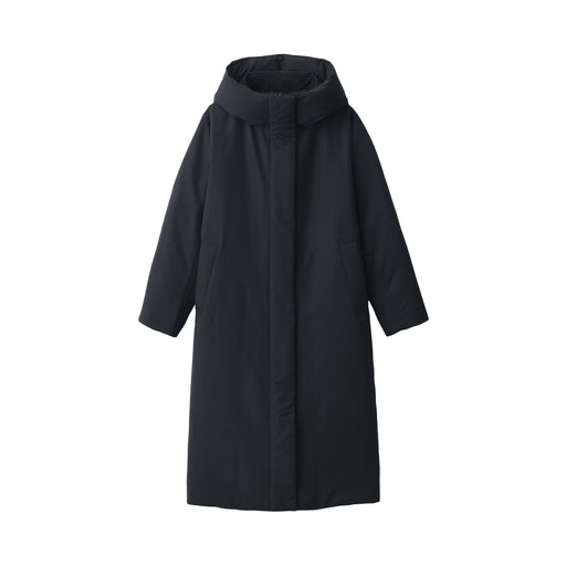 Women's Water Repellent Down Long Coat Black MUJI