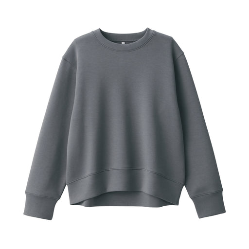 Women's Double Knitted Sweatshirt Charcoal Gray MUJI