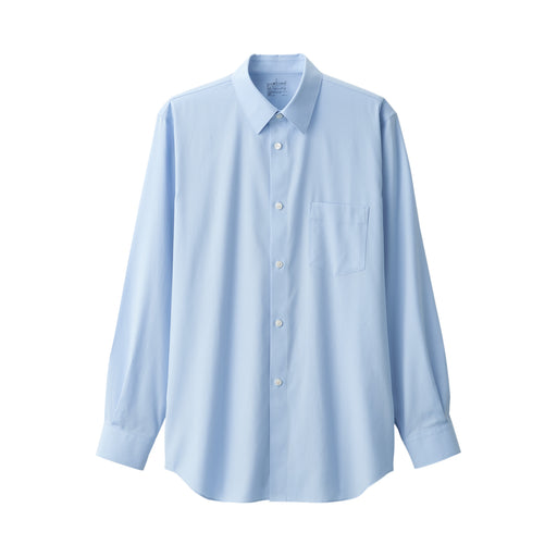 Men's Non-Iron Button Down Shirt Light Blue MUJI