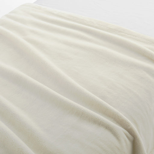 Recycled Polyester Warm Fiber Thick Blanket Ivory MUJI