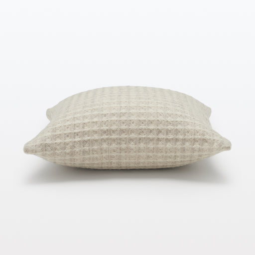 Wool Cushion Cover - Waffle - 16.9 x 16.9" Off White x Gray MUJI