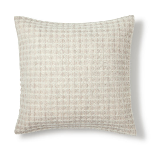 Wool Cushion Cover - Waffle - 16.9 x 16.9" Off White x Gray MUJI