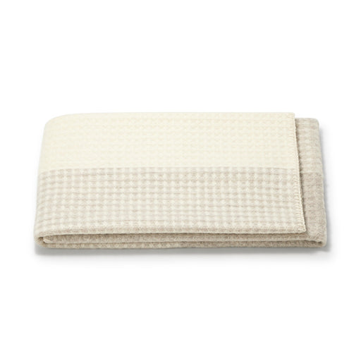 Wool Waffle Throw Blanket - W31.5 x L51.2" Off White x Grey MUJI