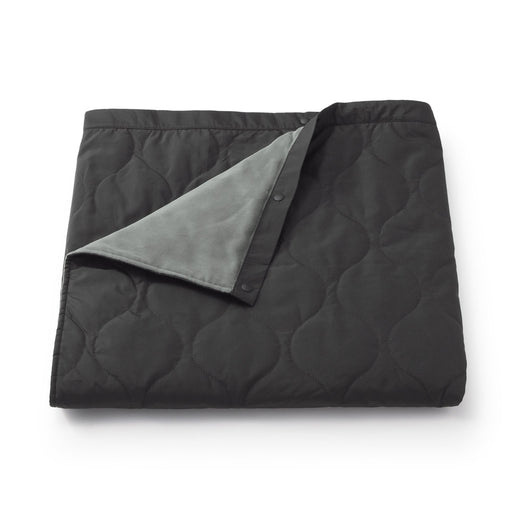 Pocketable 3-Way Blanket Black MUJI