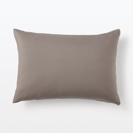 Recycled Polyester Warm Fiber Pillowcase Dark Beige Standard (W16.9 x L24.8") MUJI