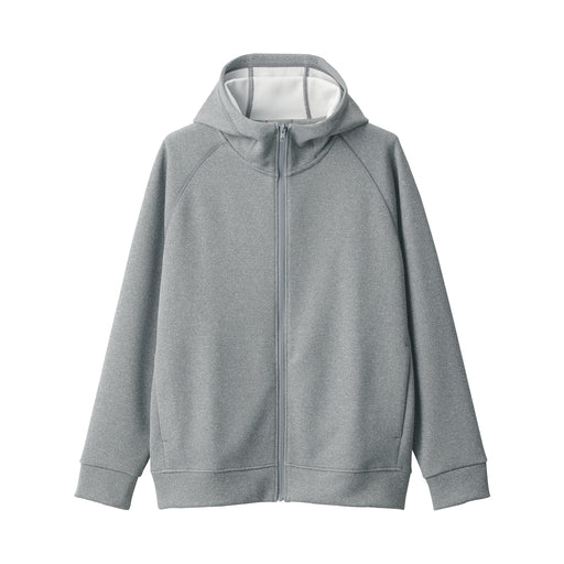 Men's UV Protection Quick Dry Zip Hooded Sweatshirt Medium Gray MUJI