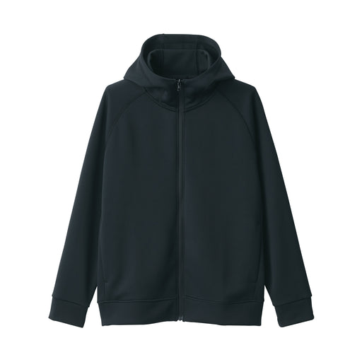 Men's UV Protection Quick Dry Zip Hooded Sweatshirt Black MUJI