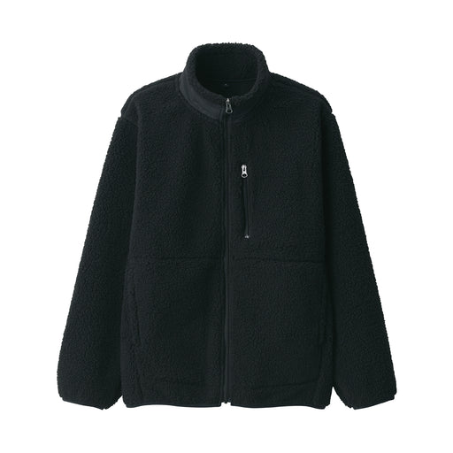 Men's Boa Fleece Jacket Black MUJI