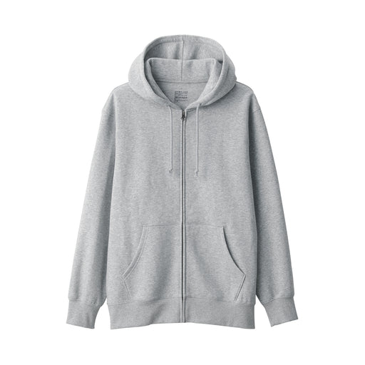 Men's Sweatshirt Full Zip Hoodie Gray MUJI