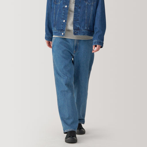 Men's Kapok Blend Denim Wide Pants MUJI