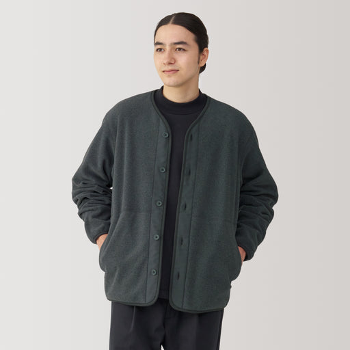 Men's Recyclable Fleece Cardigan MUJI