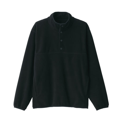 Men's Recyclable Fleece Pullover Black MUJI