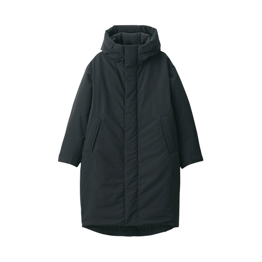 Men's Water Repellent Hooded Down Coat Black MUJI