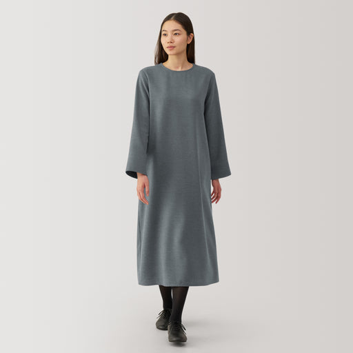 Women's Brushed Pullover Long Sleeve Dress MUJI