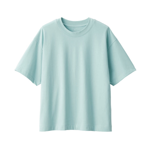 Women's Jersey Crew Neck Short Sleeve T-Shirt Saxe Blue MUJI