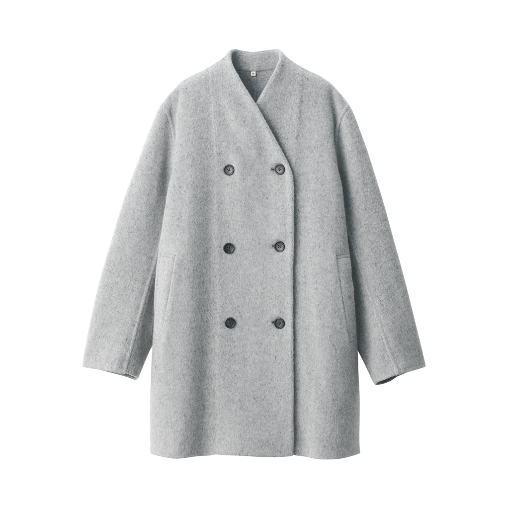 Labo Women's Cashmere Mix Collarless Coat