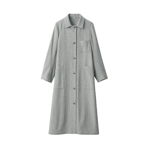 Labo Women's Wool Blend Long Coat Gray MUJI