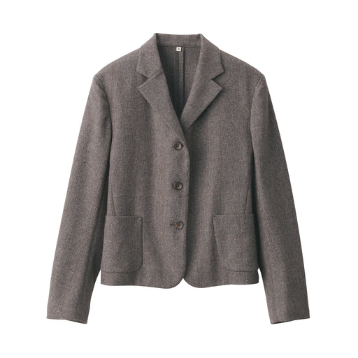 Labo Women's Wool Blend Jacket Brown MUJI