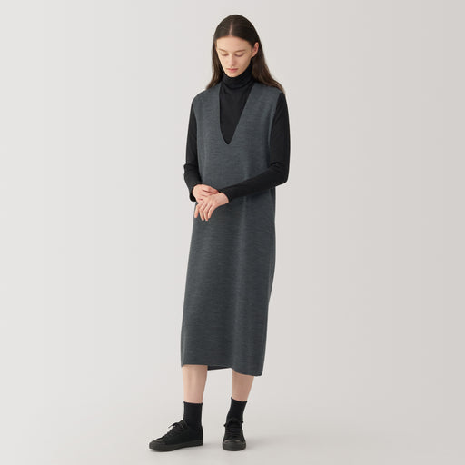 Labo Women's Double Face Knitted Dress MUJI