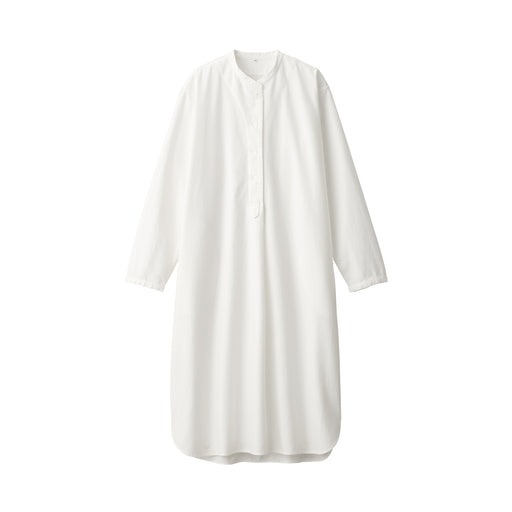 Labo Women's Brushed Cotton Twill Shirt Dress White MUJI