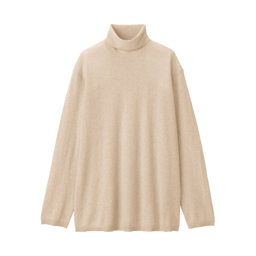 Labo Women's Natural Cashmere Turtleneck Sweater Beige MUJI