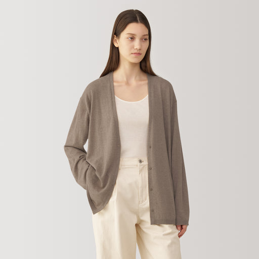 Labo Women's Natural Cashmere V Neck Cardigan MUJI