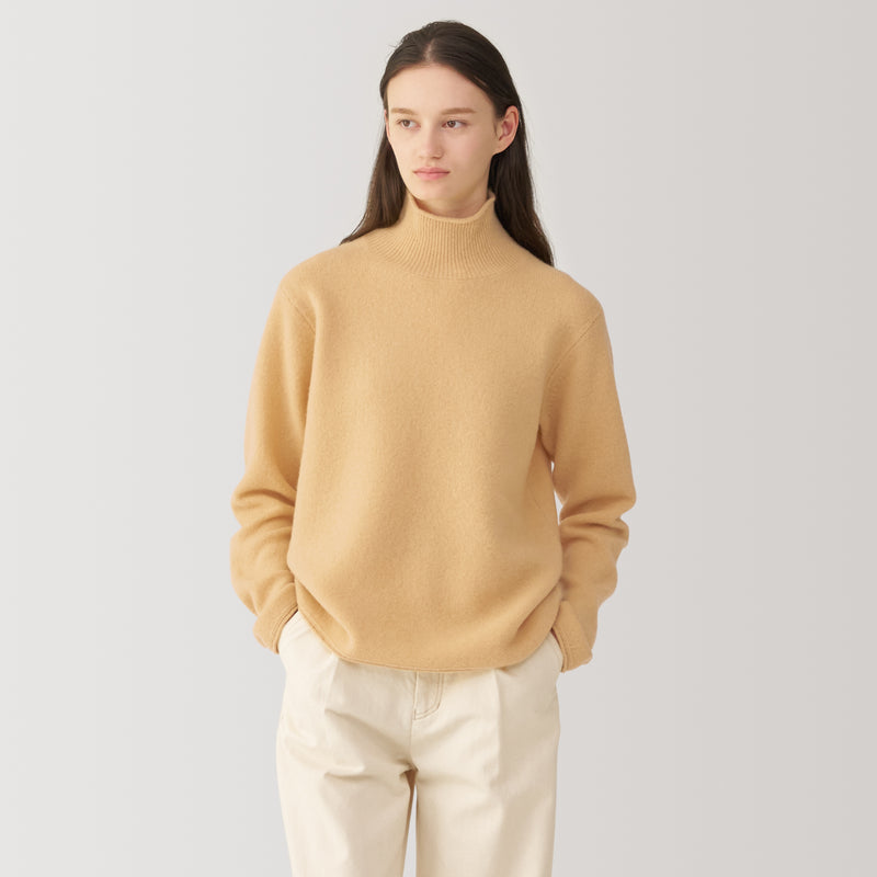 Labo Women's Yak Wool Blend Turtleneck Sweater MUJI