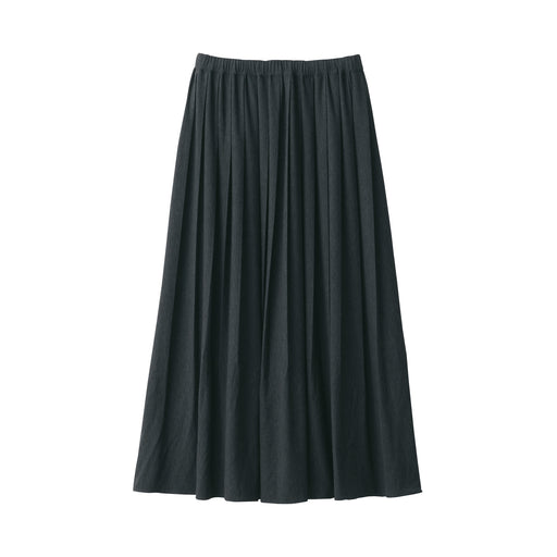 Labo Women's Jersey Pleated Skirt Charcoal Gray MUJI