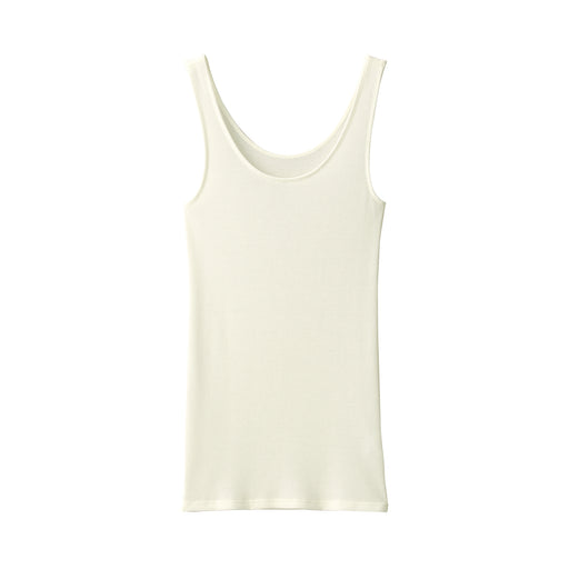 Labo Women's Lyocell Silk Ribbed Tank Top Off White MUJI