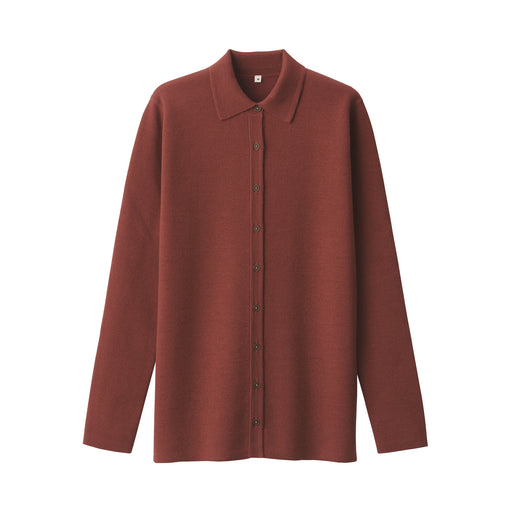 Labo Women's Double Face Knitted Shirt Brick MUJI