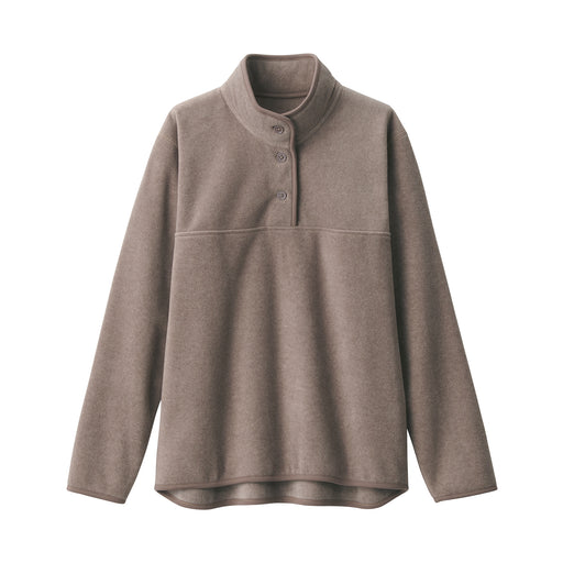 Women's Recyclable Fleece Pullover Mocha Brown MUJI