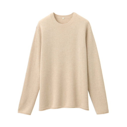 Men's Natural Cashmere Crew Neck Sweater Beige MUJI