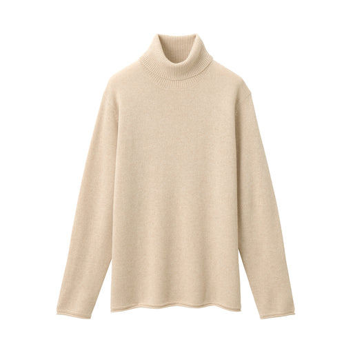 Labo Men's Natural Cashmere Turtleneck Sweater Beige MUJI