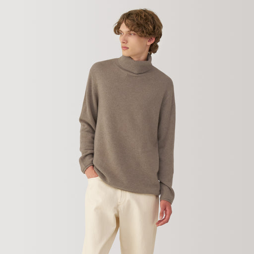 Labo Men's Natural Cashmere Turtleneck Sweater MUJI