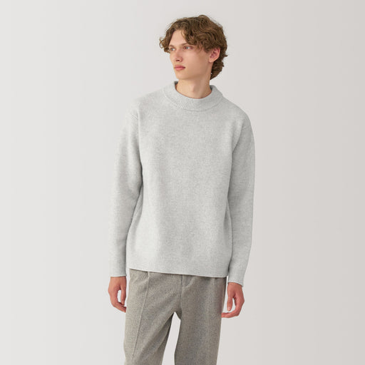 Labo Men's Milled Wool Mock Neck Sweater MUJI