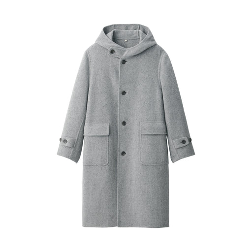 Labo Men's Cashmere Mix Duffel Coat Light Gray MUJI