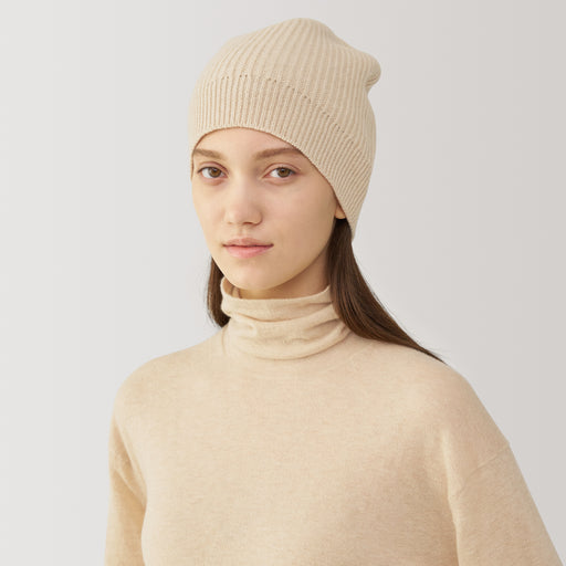 Labo Natural Color Cashmere Knitted Beanie MUJI