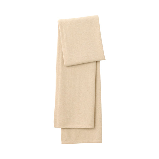 Labo Natural Color Cashmere Knitted Stole Beige MUJI