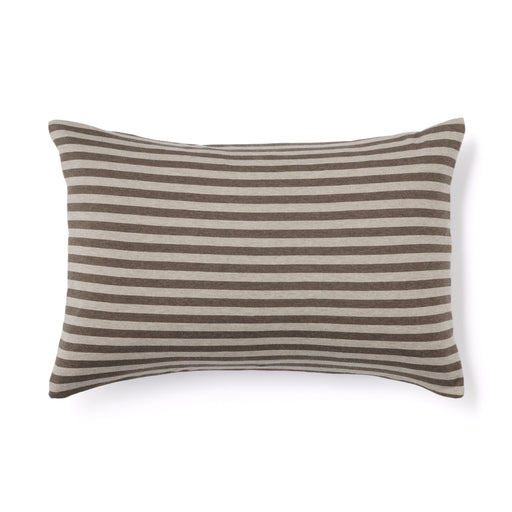 Cotton Jersey Pillowcase Heather Brown Stripe MUJI