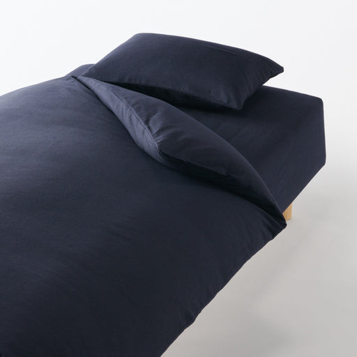 Cotton Flannel Duvet Cover Navy MUJI