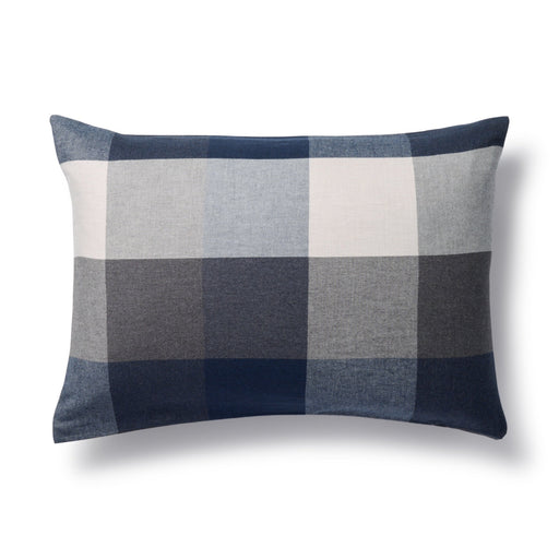 Cotton Flannel Patterned Pillowcase Navy Check MUJI