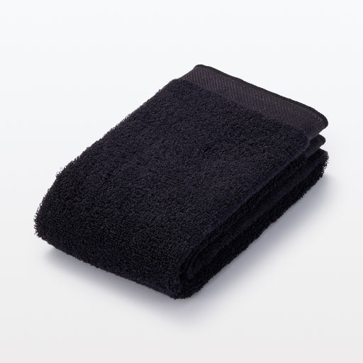 Labo Linen Blend Face Towel Navy MUJI