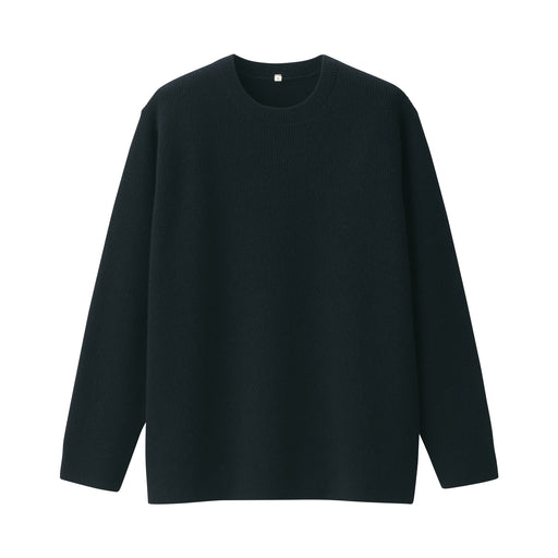 Labo Men's Natural Yak Crew Neck Sweater Black MUJI