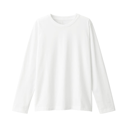 Women's Jersey Crew Neck Long Sleeve T-Shirt White MUJI