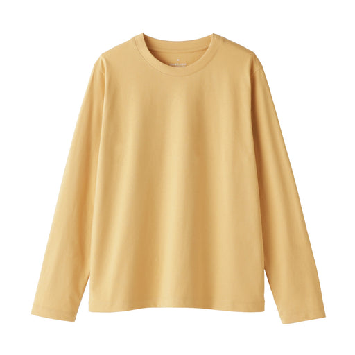 Women's Jersey Crew Neck Long Sleeve T-Shirt Smoky Yellow MUJI