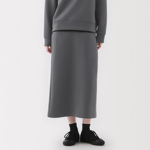 Women's Double Knitted Sweatshirt Skirt MUJI