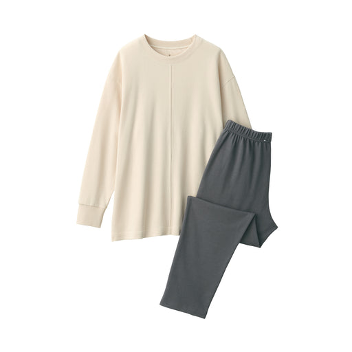 Women's Loose-Twist Sweatshirt Loungewear Set Ivory MUJI