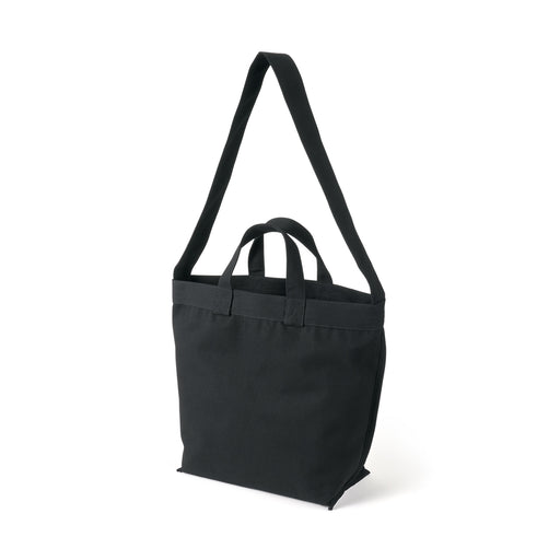 2-Way Canvas Tote Bag Black MUJI