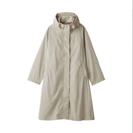 Women's Water Repellent Hooded Coat Ivory MUJI