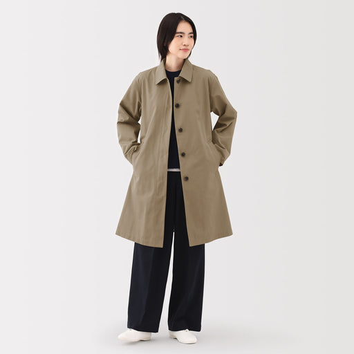 Women's Water Repellent Stand Fall Collar Coat MUJI